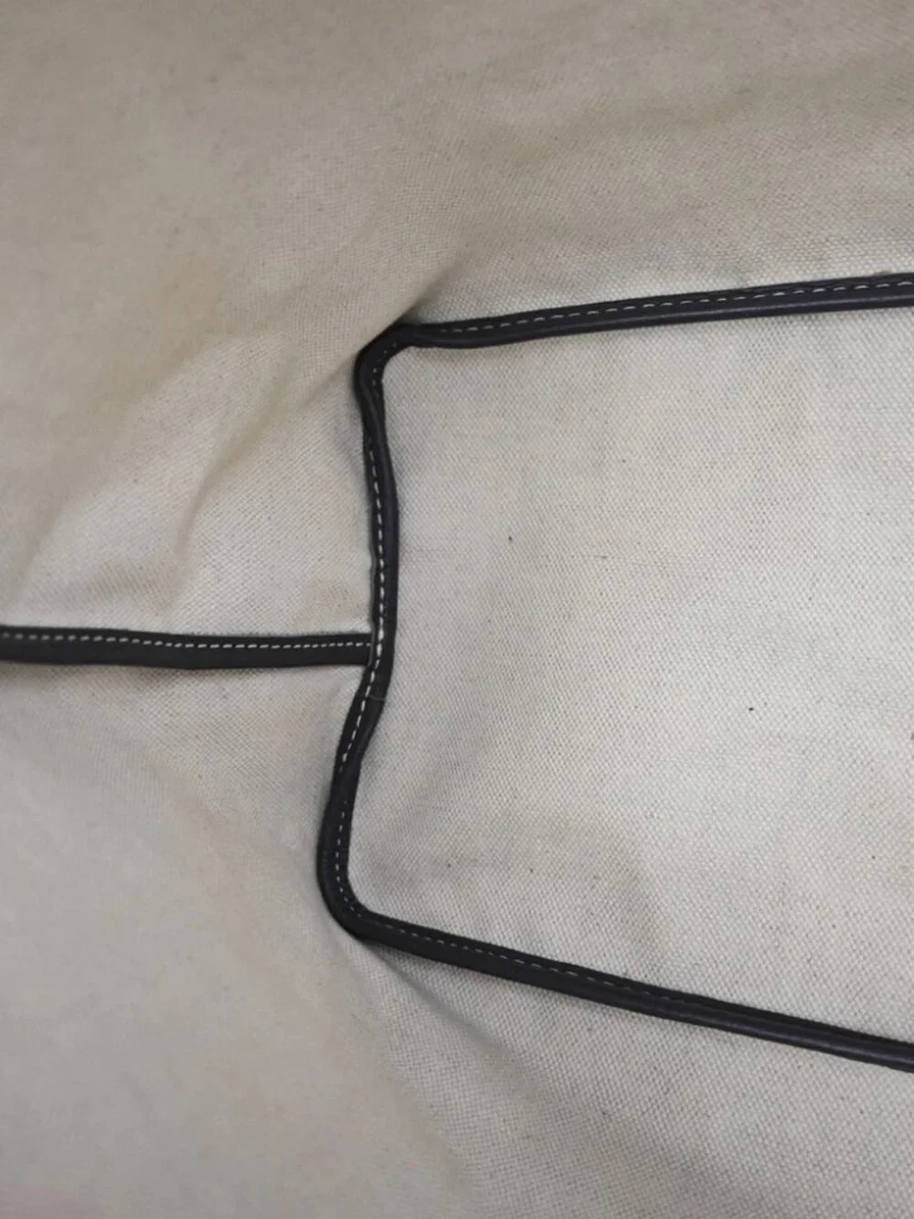 GOYARD Saint Louis PM Marquage Shoulder Tote Bag Pouch Gray Canvas